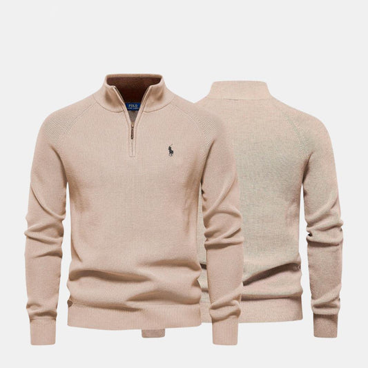 Men's Zip-Neck Jumper