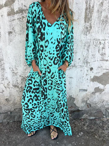 🌸Summer Specials🌸Women's Abstract Pattern Bohe Maxi Dress