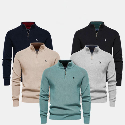 Men's Zip-Neck Jumper