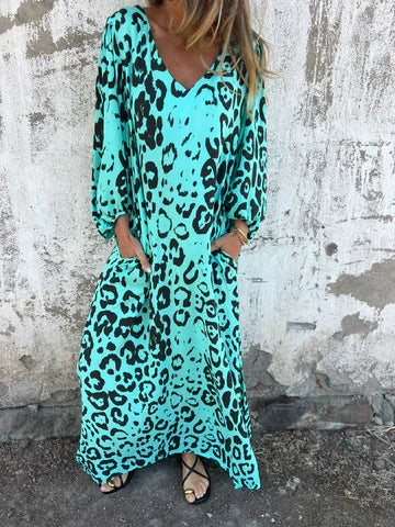 🌸Summer Specials🌸Women's Abstract Pattern Bohe Maxi Dress