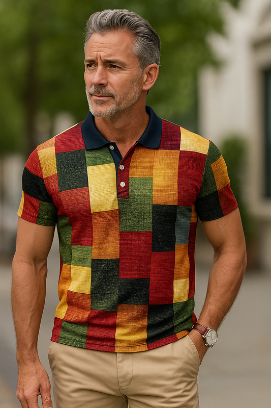 Levi Summer Plaid Polo